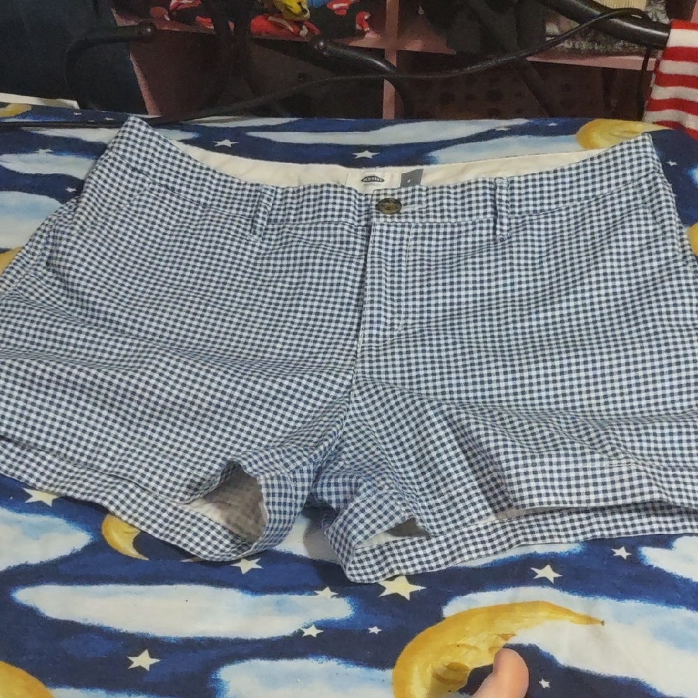 Old Navy Navy Gingham Women's Shorts
